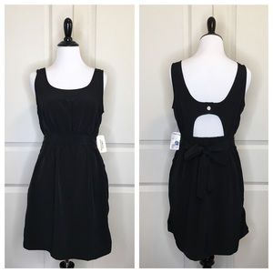 Black Waist Tie Dress
